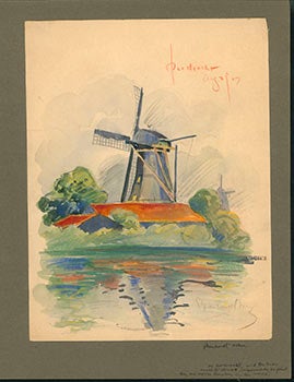 Item #51-2440 Windmill in Dordrecht, Holland. 1907. Bernhardt Wall
