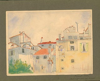 Item #51-2442 Firenze. (View of Houses in Florence, Italy). Bernhardt Wall