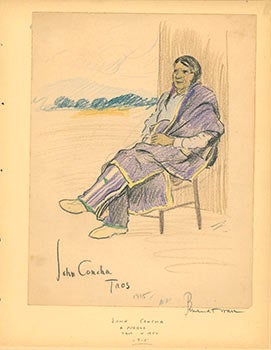 Item #51-2451 John Concha. A Pueblo. Taos, New Mexico. 1915. Bernhardt Wall
