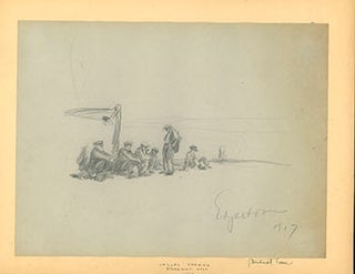 Item #51-2453 Sailors Yarning. Edgartown, Mass. 1917. Bernhardt Wall