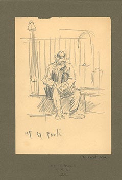 Item #51-2454 [View of Man Sitting] "At St. Paul's, N.Y.C" Bernhardt Wall