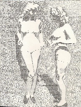Item #51-2496 Artist Books with Pointillist Nudes. Ken Rignall, John Henry Deane, 1940- 2005