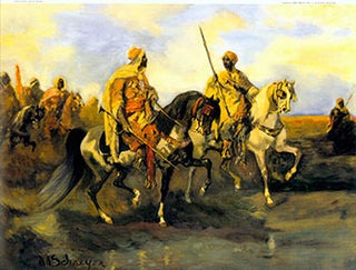 Item #51-2604 Arabs with Rifles on Horseback. II. After Adolph Schreyer, French/German