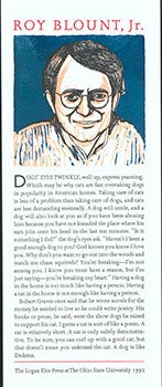 Item #51-2677 Portrait of Roy Blount, Jr. with text from " Now Where Were We?" Sidney Chafetz, Jr . Broadside Roy Blount, artist, author.