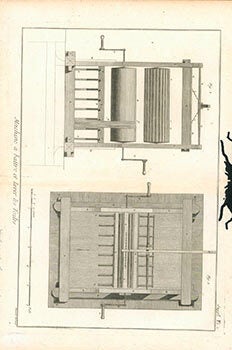 Item #51-2769 Machine à battre et laver les toiles: Engravings from Denis Diderot and Jean...