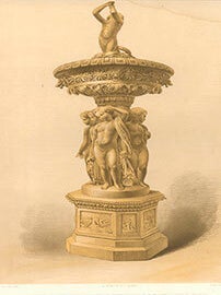 Item #51-2780 A fountain (in terra cotta) by March of Thiercartenfelde, near Charlottenberg,...