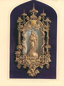 Item #51-2783 Niche and figure carved in wood by Knecht of Paris from the Industrial arts of the...