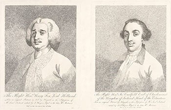 Item #51-2802 The Right Honorable James Caulfield, Earl of Charlemont of the Kingdom of Ireland, Head of the Volunteers [and] The Right Honorable Henry Fox, Lord Holland. William Hogarth, After., Joseph Haynes, 1760–1829.