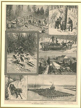 Item #51-2821 Der Holztransport in Kanada. (7 View of transporting logs in Canada.). A. J