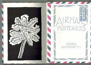 Item #51-2905 Airmail Postcards. Limited edition. Franco Beltrametti.