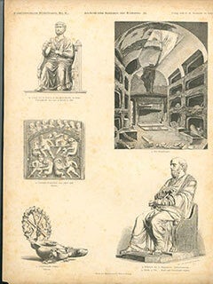 Item #51-2925 Kunsthistorische Bilderbogen. (Collection of 47 broadsides of art history). Karl...
