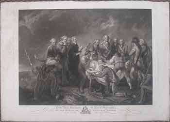 Item #51-2931 The Burial of General [Simon] Fraser. [Saratoga, Oct. 8, 1777]. Graham. John, William Nutter, artist- 1754 - 1817, engraver -1754 - 1802.