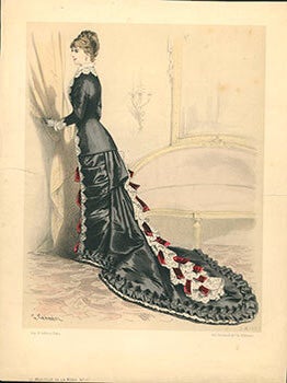 Item #51-2998 A collection of 4 handcolored fashion plates from "Le Moniteur de la Mode." Guido...