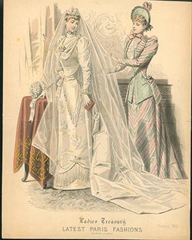 Item #51-2999 A collection of 31 handcolored fashion plates "Newest French Fashions designed for...