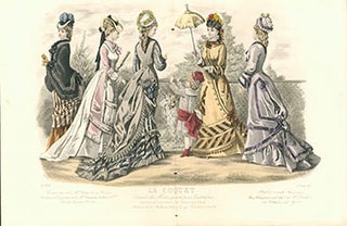Item #51-3004 A collection of 3 handcolored fashion plates from "Le Coquet. Journal des Modes...