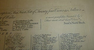 Antiquities and Views of Castles & Abbeys of England and Wales. "First Sett of Twenty four Views . . of Abbys, Castles" in the Principality of Wales .. Pembrokeshire and Caermarthenshire. First printing.