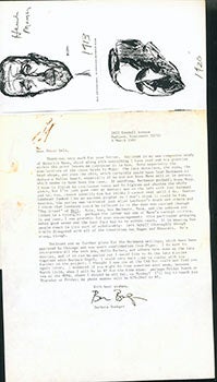 Item #51-3101 Letters from Barbara Buenger to Peter Selz about her work on Max Beckmann's "Ideologen" and portraits of Henirich Mann. Barbara Buenger.