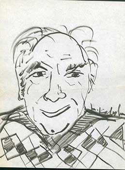 Item #51-3184 Portrait of the Art Historian Peter Selz. Signed. (Original drawing). 1932 - 2015