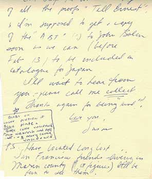 Item #51-3196 Autograph letters from the artist Susan to the printer Ernest F. De Soto. Susan Logan