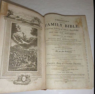 The Christian's complete family Bible, or, Universal library of divine knowledge: containing the sacred texts of the Old and New Testaments, with the Apocrypha, Illustrated with Notes and Annotations. (Original Nuttall edition).
