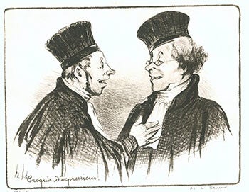 Item #51-3253 Mon cher vous êtes admirablement évanoui. (Les Gens de Justice). Honoré Daumier, 1808–1879.