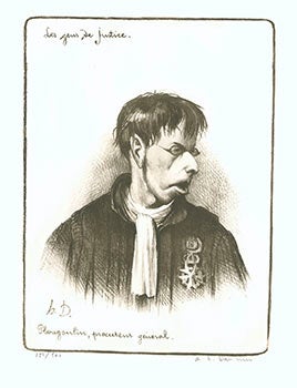 Item #51-3255 Plougoulm. Le Procureur Général. (Attorney General under Louis Philippe) (Les Gens de Justice). Honoré Daumier, 1808–1879.