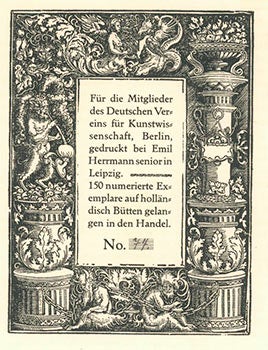 Item #51-3273 Holzschnitte von Hans Weiditz. First limited edition. Max J. Friedländer