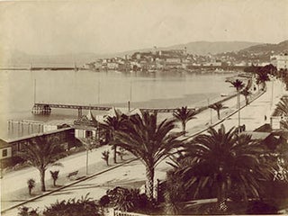 Item #51-3285 Cannes. Boulevard de la Croisette. Vintage photograph. 19th Century French...