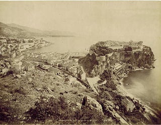 Item #51-3288 Panorama de la Principauté de Monaco. Vintage photograph. 19th Century French...