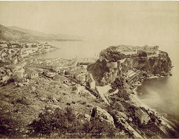 Item #51-3288 Panorama de la Principauté de Monaco. Vintage photograph. 19th Century French Photographer: NU.
