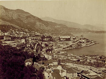 Item #51-3292 Monte-Carlo. Vue Générale. Vintage photograph. 19th Century French Photographer: GJ.