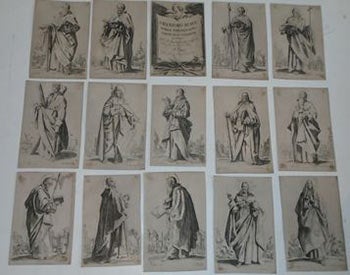 Callot, Jacques (1592-1635) - Les Grands Aptres (the Large Format Apostles) Suite of 16 Original Etchings