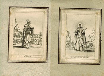 Horthemels, Louise-Magdeleine (1686-1767) - Le Sauveur Du Monde; S. Pierre; S. Jean; S. Jacques Majeur; S. Jacques Mineur; S. Thomas. Original Etchings