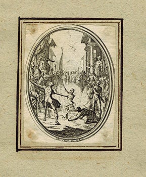 Item #51-3303 A Martyr being burned at the Stake (auto-da-fé). Jacques In the stye of Callot