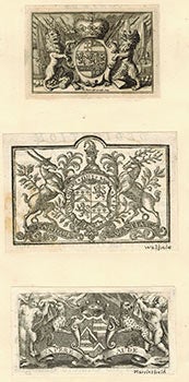 Item #51-3328 Three Engraved for coats or arms inlcuidng Walpole and Macelesfield. Bernard Picart