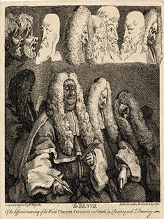 Item #51-3335 The Bench. Original etching. William Hogarth