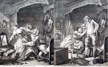 Hogarth, William (1697-1764) - Before and After. Original Etchings