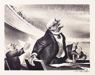 Item #51-3355 The Opposition. Signed lithograph. William Gropper