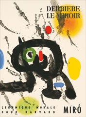 Item #51-3381 DERRIÈRE LE MIROIR (DLM) N°123 ''CÉRAMIQUE MURALE POUR HARVARD''. Incomplete. Joan Miró, André Pieyre de Mandiargues, artist, author.
