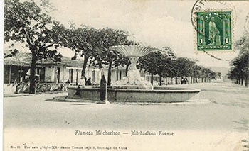 Item #51-3396 Alameda Michaelson. [Santiago de Cuba ]. Vintage Cuban postcard artist.