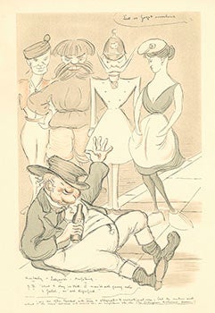 Item #51-3414 Cartoons by Max Beerbohm. The Second Childhood of John Bull. First edition. Max...