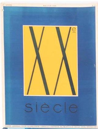 Item #51-3417 XXe Siècle. 1re Année, Mai-Juin 1938. No. 2. First edition. G. di. Lazzaro, Man...
