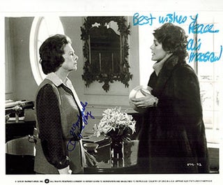 Item #51-3499 Photograph of Ali McGraw, and Myrna Loy in Just Tell Me What You Want. Signed....