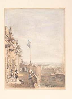 Item #51-3520 Part of James V's Palace, Sterling Castle with the Windings of the Firth of Forth . First edition lithograph. Samuel Dukinfield Swarbreck, c.1799–1863.
