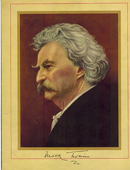 Item #51-3541 Advertising Poster for the American Artists Edition of the Complete Works of Mark Twain. Mark Twain.
