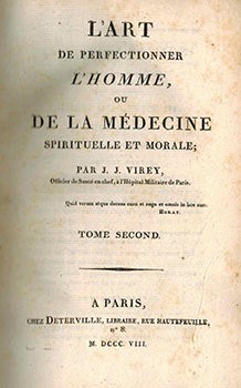 Item #51-3545 L'Art de perfectionner l'Homme, ou de la médecine spirituelle et morale. 2 vols....