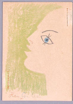 Item #51-3553 Face in profile looking left. First edition. Jean Cocteau