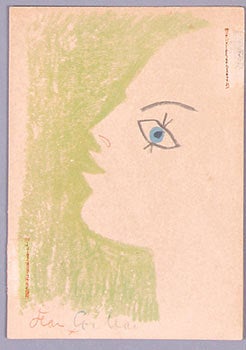 Item #51-3553 Face in profile looking left. First edition. Jean Cocteau