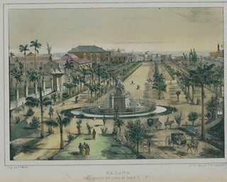 Item #51-3578 Habana. Vista general del paseo de Isabel II from "Isla de Cuba." First edition....