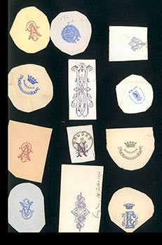 Item #51-3613 Groupe of engraved monograms. . Collection de chiffres monogrammes. Armoiries et...